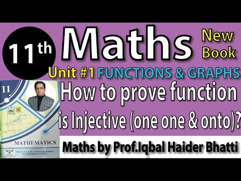 Chap #2 |Types of Function, How to prove function is One one & ONTO| 11th Class BISE Maths Lec 2 PTB