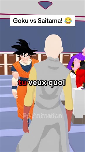 Goku vs Saitama : Rixe École en Animation 3D
