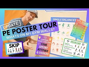 UPDATED 🎉 PE Poster Tour | What's on my Gym Walls |