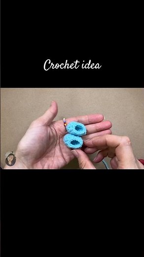 💙🩵 Labubu’s shoe crochet tutorial. How to crochet. #shorts #craft #diy #labubu #howto