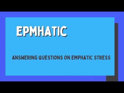 Emphatic Stress Exercises