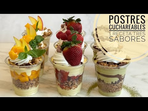 Spoonable Desserts - 1 recipe with three flavors