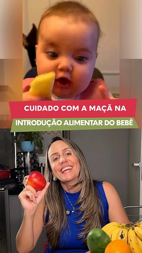 Maçã na introdução alimentar: como oferecer sem risco de engasgo