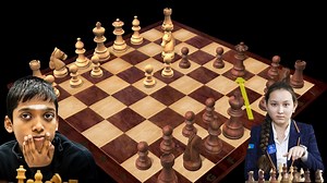 Modern chess theory builds up in quite an unusual way! This line that Zhansaya Abdumalik played with the black pieces in QGA was first used in 2011 in a correspondence game. After that it was used by GM Nguyen Thai Dai Van in the European Hybrid World Cup qualifiers 2021, just a few days ago in May. It is quite possible that Zhansaya picked up the line from that game and polished it. An unassuming Praggnanandhaa looked totally surprised at having to face this super complicated idea. He navigated