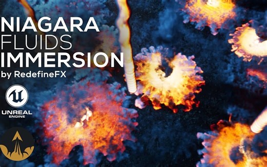 在UE5虚幻5.3中用Niagara流体创建各种特效【专业国产翻译】