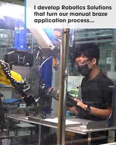 There's never a dull day at work for Lee Yin Jen. He is part of a team at GE Aviation that designs, builds and deploys the robotic and automation machines and solutions used to repair engine parts such as turbine blades and combustors. "Planes need to fly, and the engines don't run forever. By restoring these components to an almost-new condition, we're giving the engines a new lease of life. This is a more sustainable way of keeping the planes in the air," he notes. Watch to see what a typical 