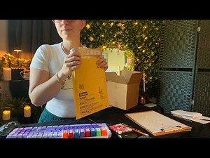 ASMR Post Office | Typing, Pencil Writing, Paper Sounds, Crinkles, Soft Spoken