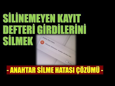 Kayıt Defteri Düzenleyicisi Anahtar Silme Hatası Çözümü