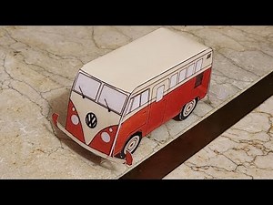 DIY Paper Craft Volkswagen Van - Step-by-Step Tutorial