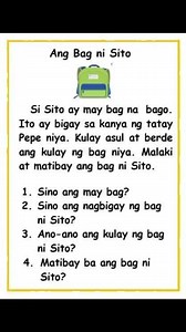 Filipino Short Stories with comprehension Questions CTTO | IM's