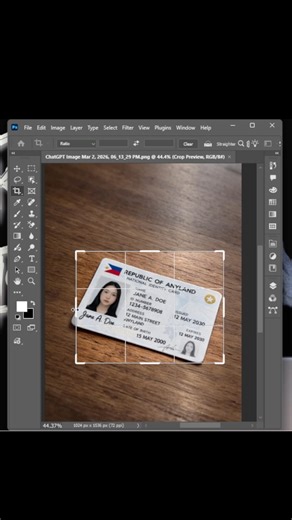 Best way to Crop Documents Perfectly in Photoshop #photoshop #shorts