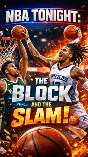 NBA Tonight: The Block and the Slam! 🏀 #nba #basketball #nbaedits #neffexedit #dunk