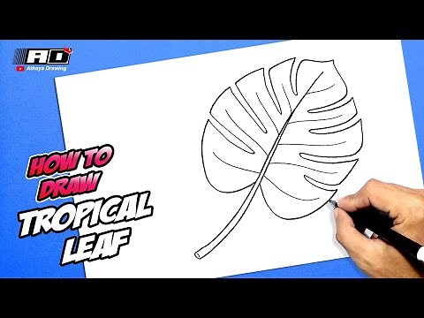 How to draw Tropical Leaf