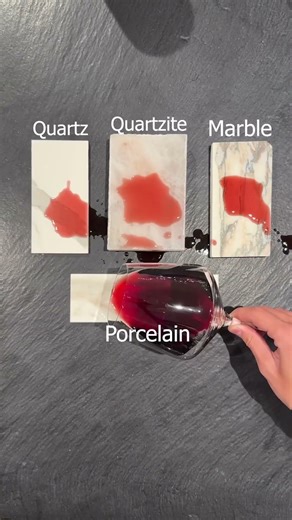 Countertop vs red wine, which material survives the stain test?