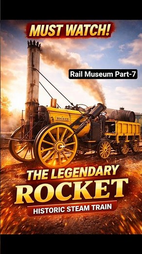1829 Rocket Engine | World’s Famous Steam Locomotive #train #railway #steamengine #indianrailways