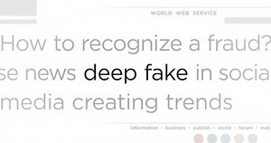Deep fake hoax false and ai manipulation headline news across international media. Abstract concept of internet news titles on screens loop. Seamless and looped animation.