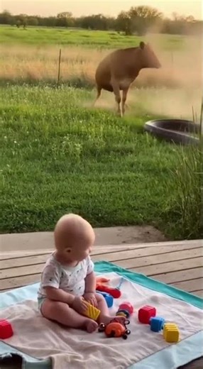 Animal Rescue: Brave Bull Fights Python to Save Baby 🐍👶 #shorts