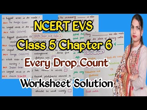 Every Drop Count {Worksheet Solution} NCERT EVS Class 5 Chapter 6 Extra question answer worksheet