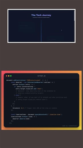 How to Code an Animated Vertical Timeline 👀 💡 🚀