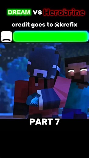 (pt7) Herobrine vs Dream | HEALTH BARS Animation | credit goes to @krefix | #herobrine #dream @dream