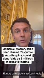 𝙍𝙚𝙟𝙤𝙞𝙣𝙨 𝙣𝙤𝙪𝙨 𝙨𝙪𝙧 𝙏𝙚𝙡𝙚𝙜𝙧𝙖𝙢 https://t.me/ 3l9suT0qcVFlOTc0 Explication de Macron sur les 2 milliards lol | Le complotiste
