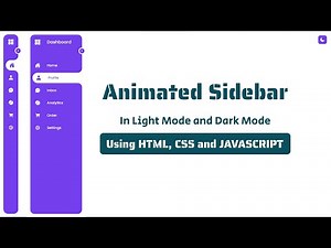 Animated Sidebar | HTML CSS and JAVASCRIPT
