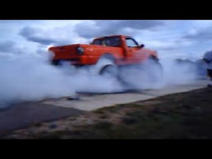 BIG TRUCK BURNOUT IN REVERSE