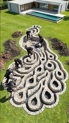 Building a Stunning Peacock Shaped Garden Pond