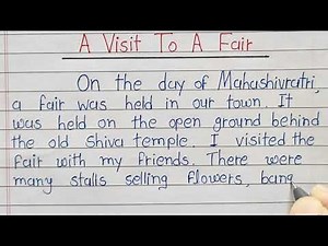 A visit to a fair english essay || write essay on a visit to a fair in english ||