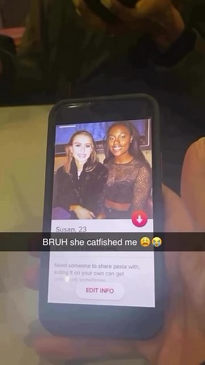 This shit should be illegal ‘’When your Tinder date shows up and it’s giving… plot twist 😳🐟✨ #CatfishChronicles” | Alesha M Thomas