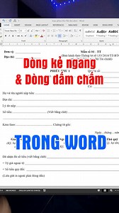 hướng dẫn sử dụng tab tạo ra dòng dấu chấm hoặc dòng dấu gạch dưới trong Word #minhlakhoa #khoatinhoc #tinhocvanphong #hocword #wordtips | Mình Là Khoa