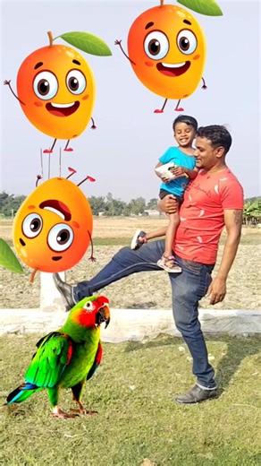 Rounding Mango to Parrot, Pigeon, Peacock & Duck - Birds names magic video