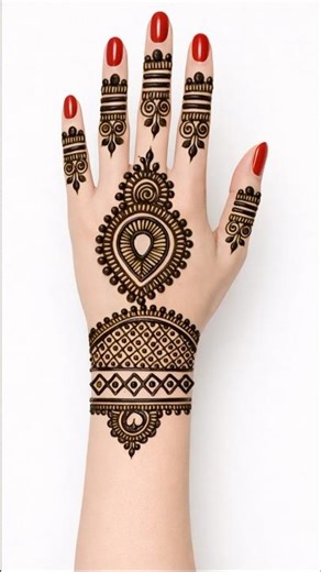 mehndi design 😍😍 | trending henna design • back hand mehndi design