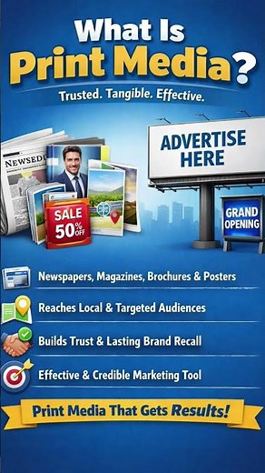 Print media is a traditional advertising medium in physical form—like newspaper,