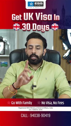 Start Your Journey to a Promising Future in The UK Through ESSGLOBAL With a 5-Year Work Visa in Only 30 Days! . Call For More Information : 94038-90419 . . #essglobal #immigration #uk #5year #workvisa #withfamily #applynow | ESS Global Private Limited