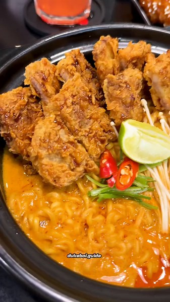 เมนูใหม่บอนชอน: รามยอนต้มยำหมูกรอบ