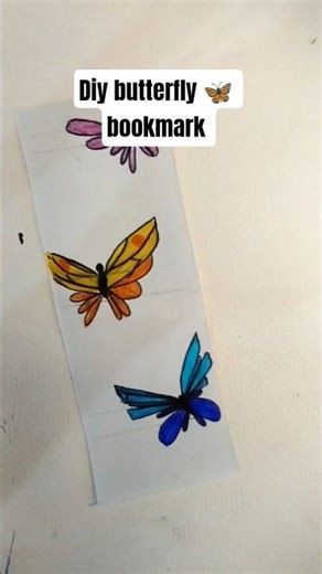 Diy butterfly 🦋 bookmark #butterfly #bookmarkideas #viralvideo #trending #craft #diy