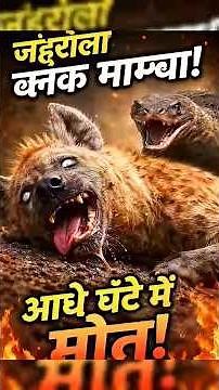 Black Mamba Venom! Hyena Killed in 30 Minutes 😱 #wildlifeshorts #facts #wildlife