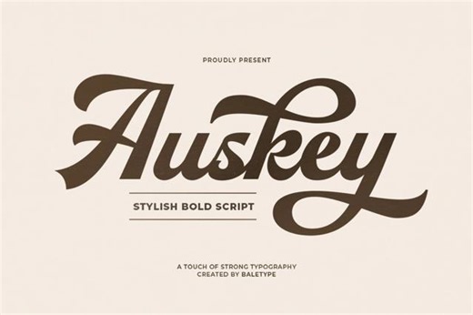 Auskey - Bold Script Font