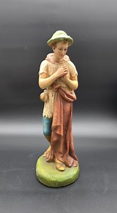 Large Sheperd, Plaster, Crèche, Nativity, Christmas, Jesus, Birth, Mid Century, 12 Inch Scale, Holy Family, Heavy, DAMAGED - Etsy