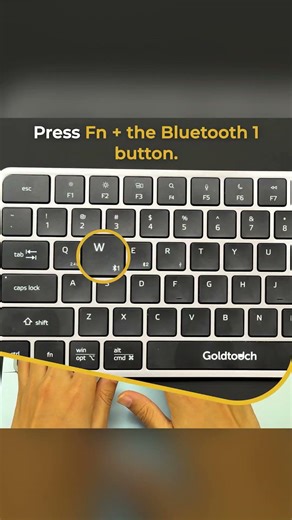 Connect the Goldtouch Trident Mini Keyboard to 2.4G, 2 Bluetooth Channels, and USB.