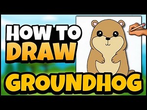🦫 How to Draw a Cute Groundhog 🦫 Easy Groundhog Day Art for Kids