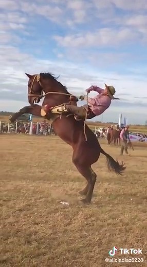 Exciting Bucking Bronco Ride at Rodeo Event