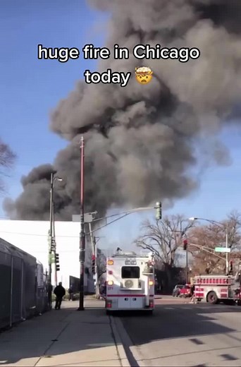 Massive Fire in Chicago Caught on Camera