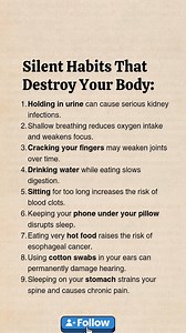 Silent habits that destroy your body #healthtips | Health Tips Tricks