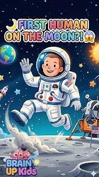 First Human on the Moon 🌕 | Amazing Space Facts for Kids 🚀 #shorts