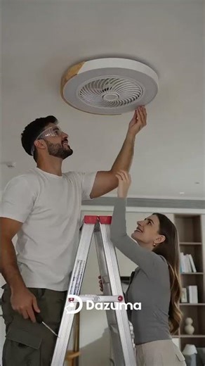 Flush Ceiling Fan with Light and Remote LED Bladeless Light | SKU TLI00556