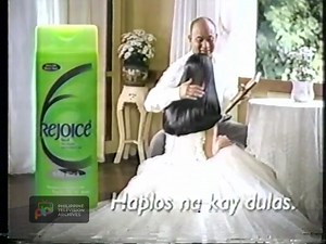 A 2004 commercial for Rejoice titled “The Wedding.” -------------------------------------------------------------------------- SUPPORT PHILIPPINE TELEVISION ARCHIVES IN SEARCH AND DIGITIZATION OF PHTV VHS TAPES DONATE HERE: https://ko-fi.com/philippinetelevisionarchives MAYA: 639939018667 GCASH: 639628284546 | Philippine Television Archives