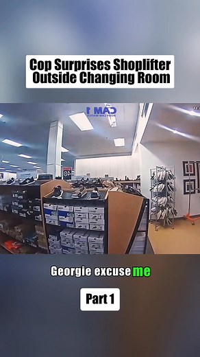 Cop Surprises Shoplifter Outside Changing Room | Sweetshops2
