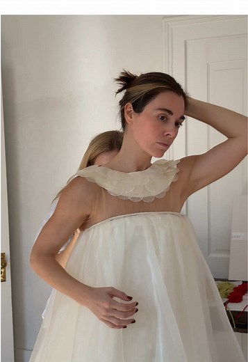 Hand Sewn Capiz Shell Collar for Wedding Style